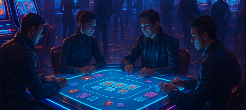 Friends around a table